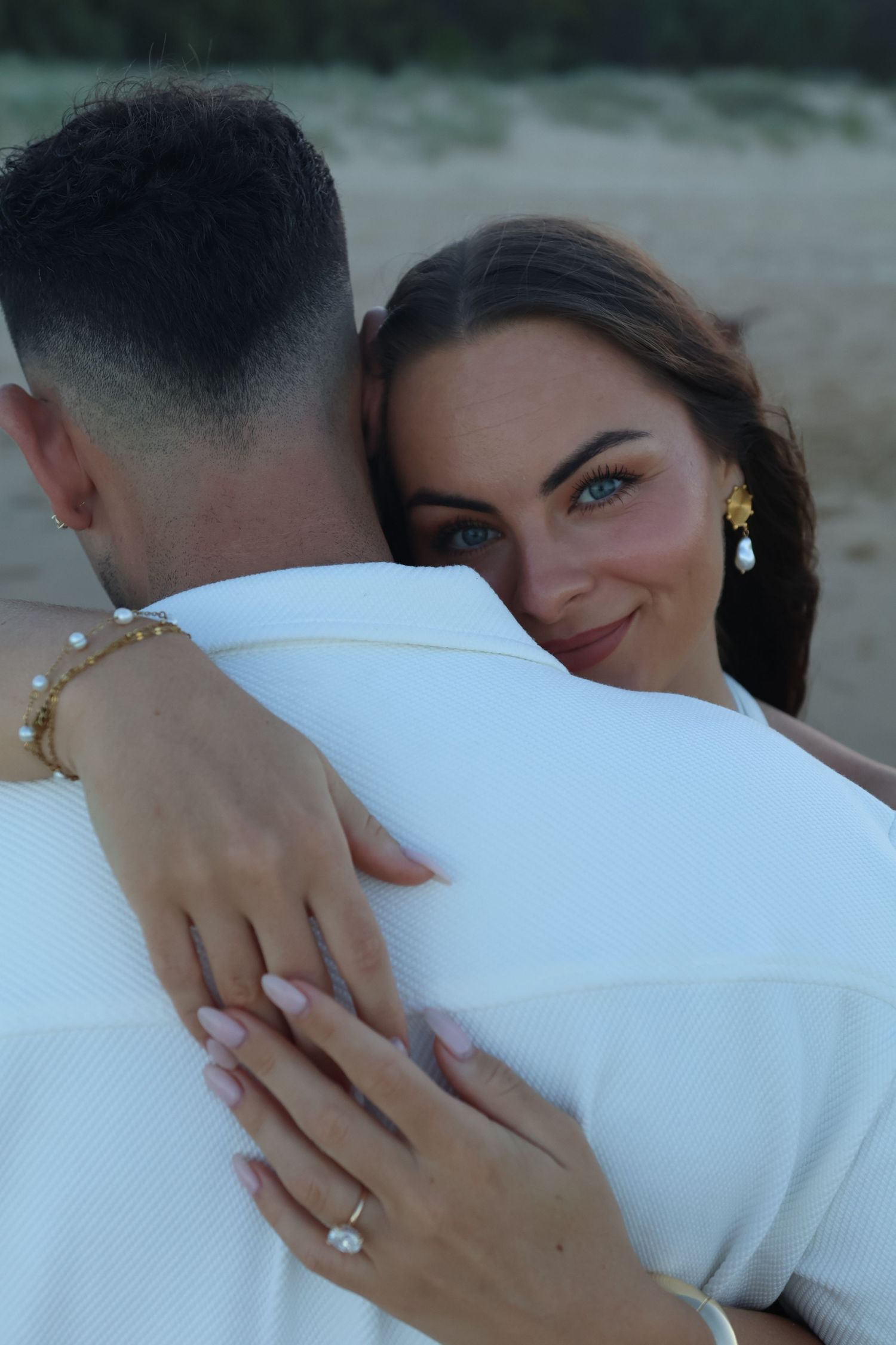 Sunset engagement photos at Wurtulla Beach Sunshine Coast