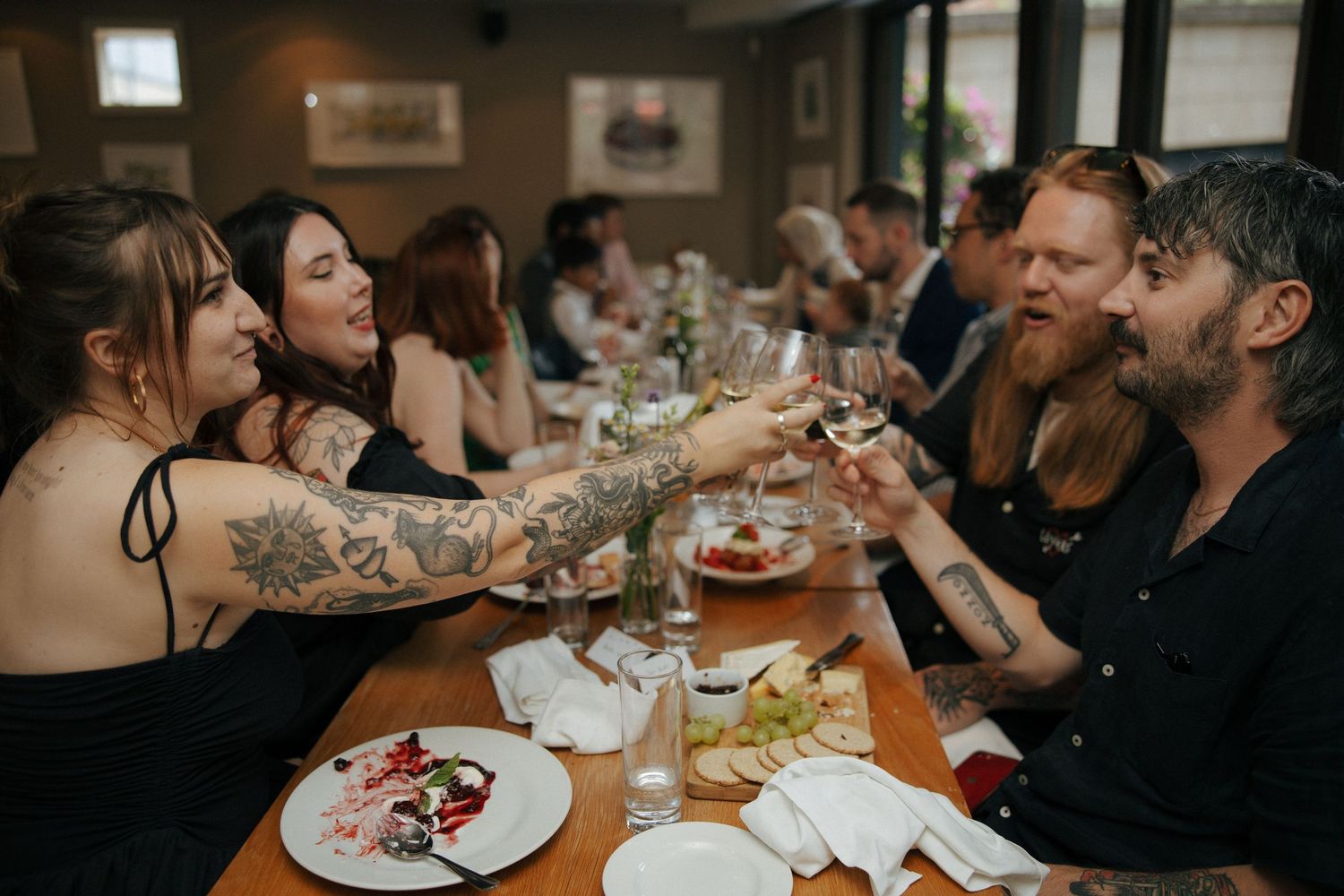 Elegant micro wedding reception setup at London Street Brasserie Reading