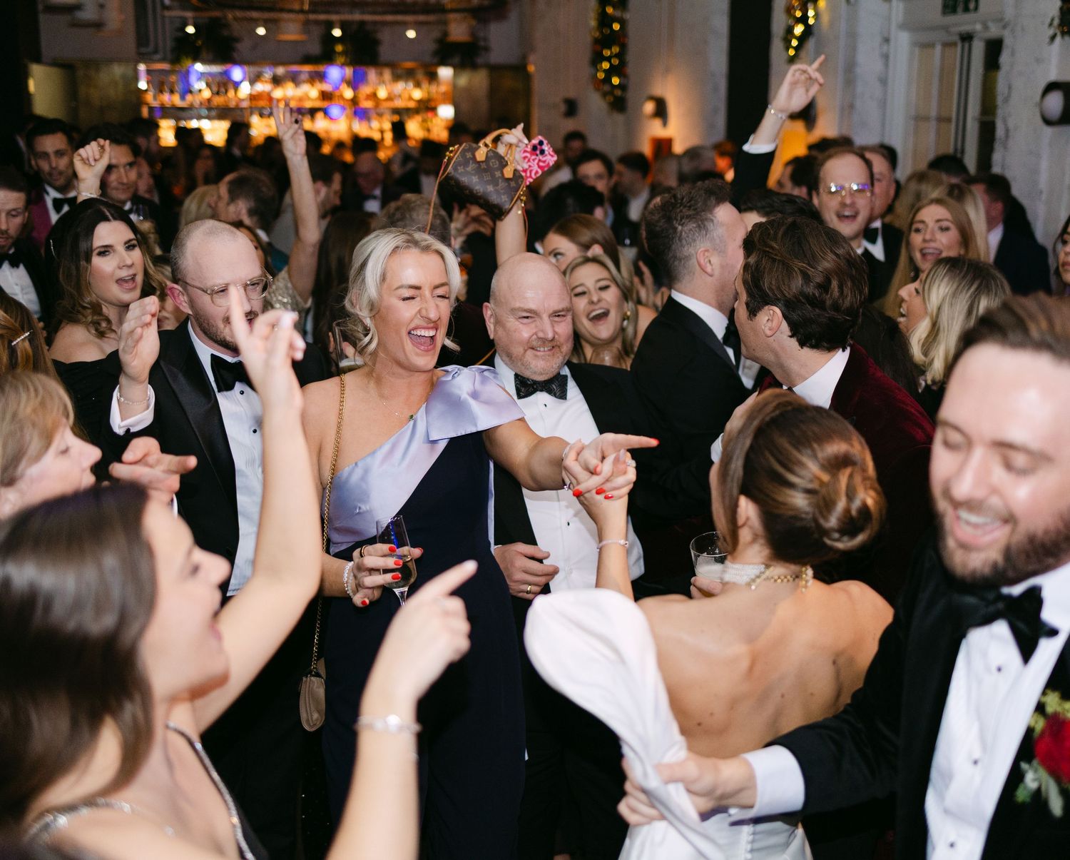 Bride in the middle of the dancefloor at a London wedding