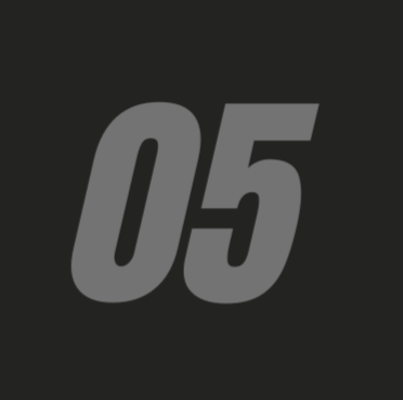 Numbers from 44 to 05 displayed in large gray text on black background panels.