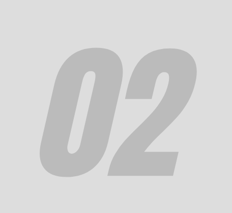 Large gray number 02 displayed on a light background.