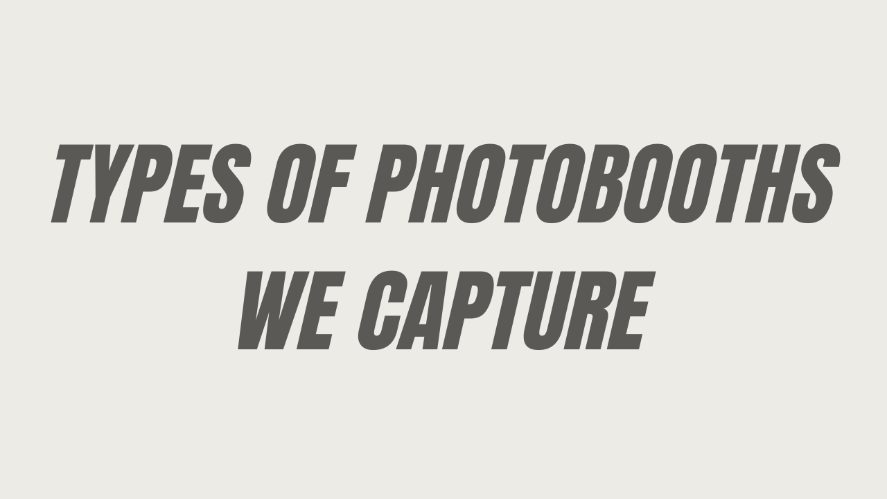 Three black and white photo booth images showing different styles of photo booth layouts and designs.