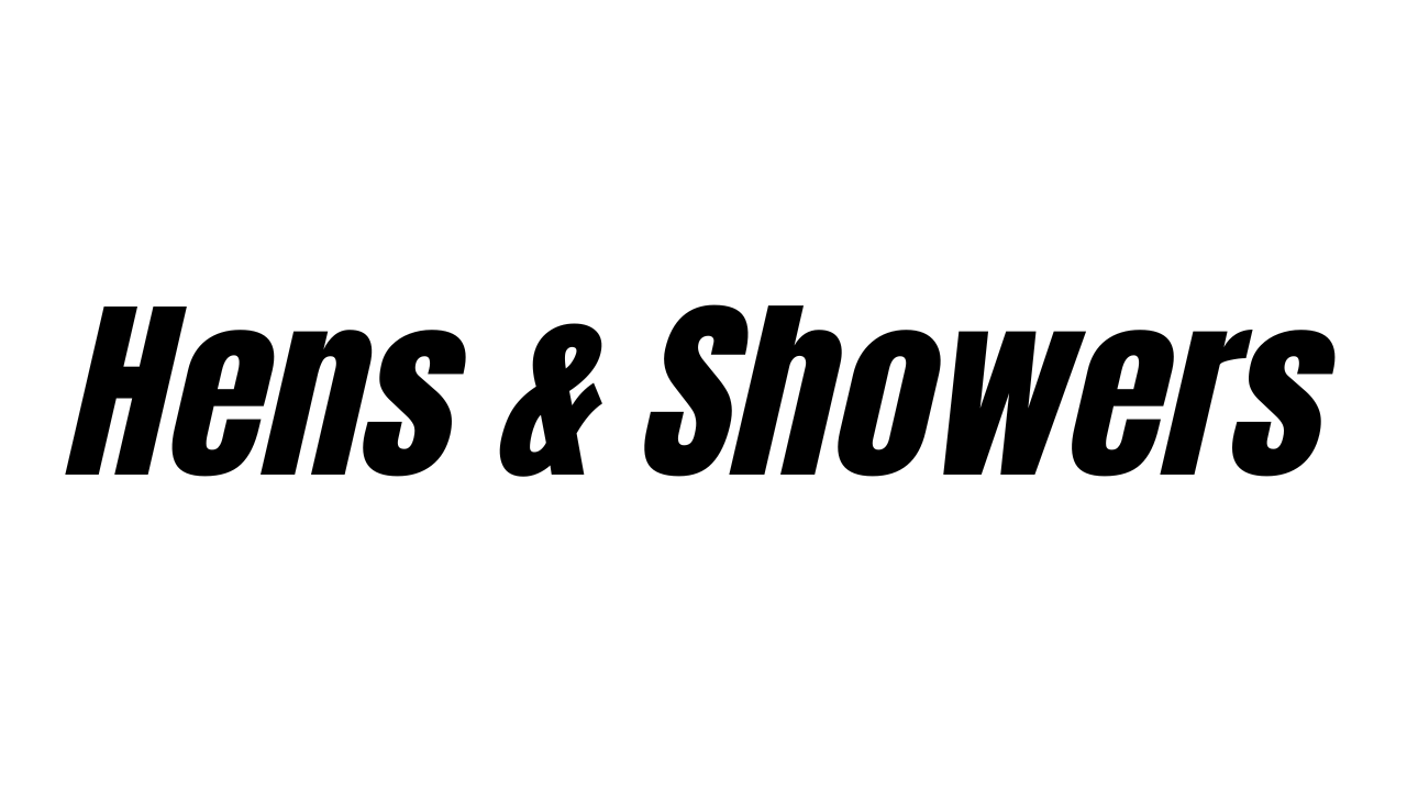 Sign for various resorts showing directions to hens and showers facilities at a spa or recreational venue.