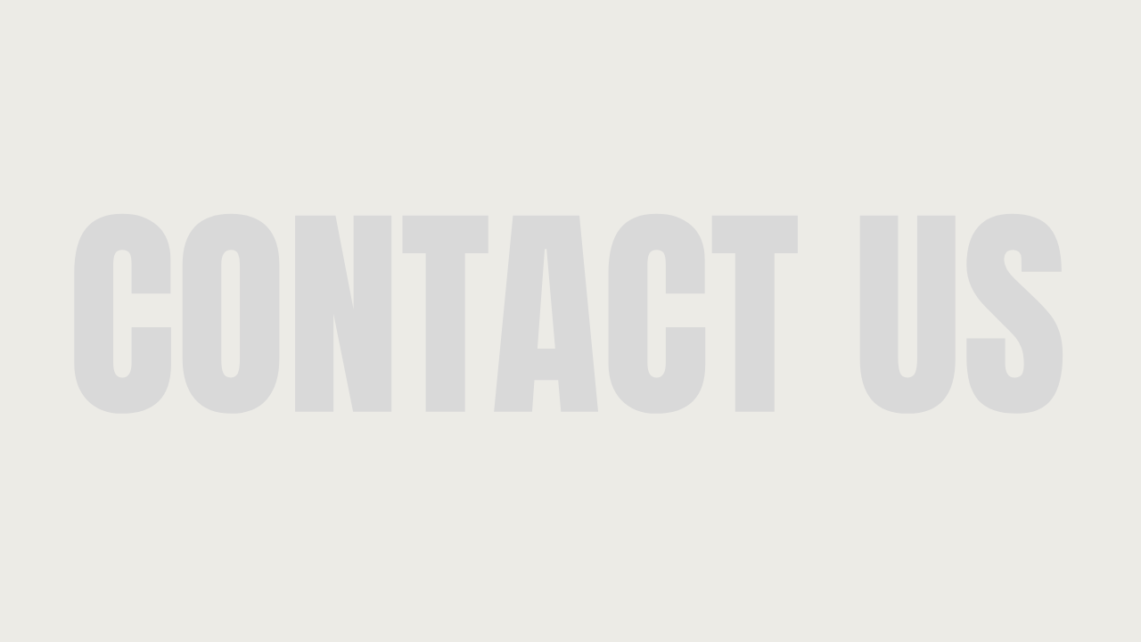 Two white contact us text labels with light gray shading on a plain background.