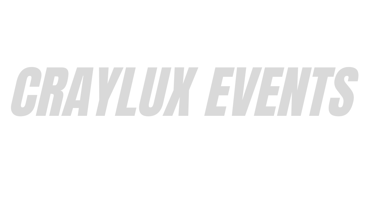 Gray text reading 'CRAYLUX EVENTS' on a white background.