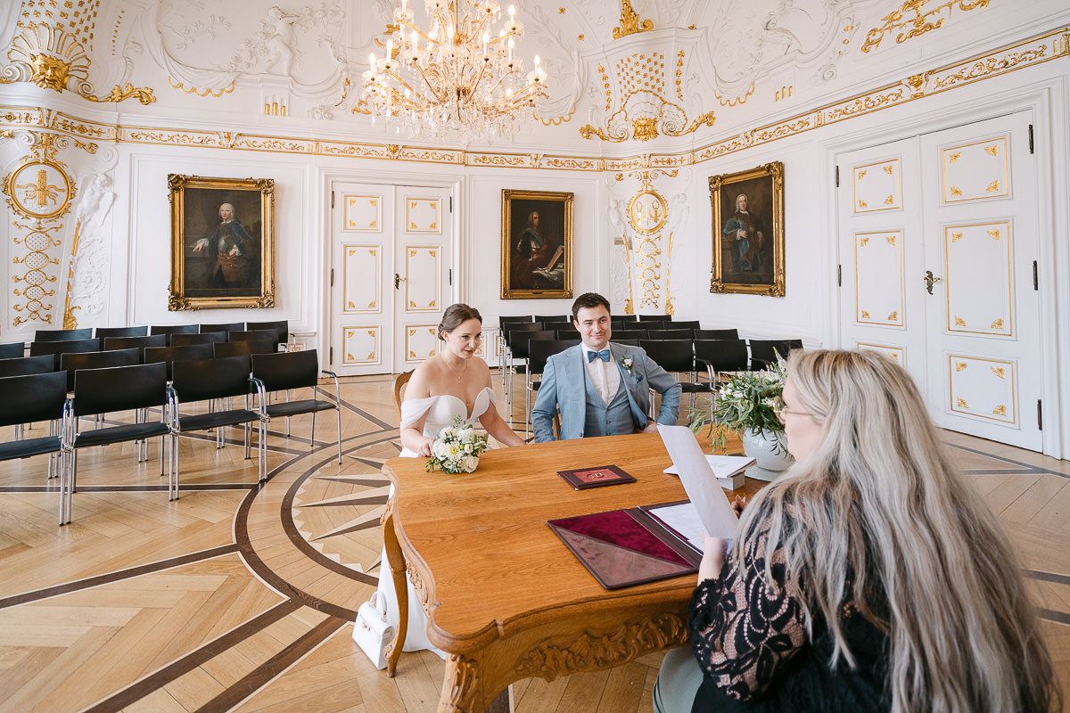 Opening of civil ceremony at registrar’s desk, White Hall.