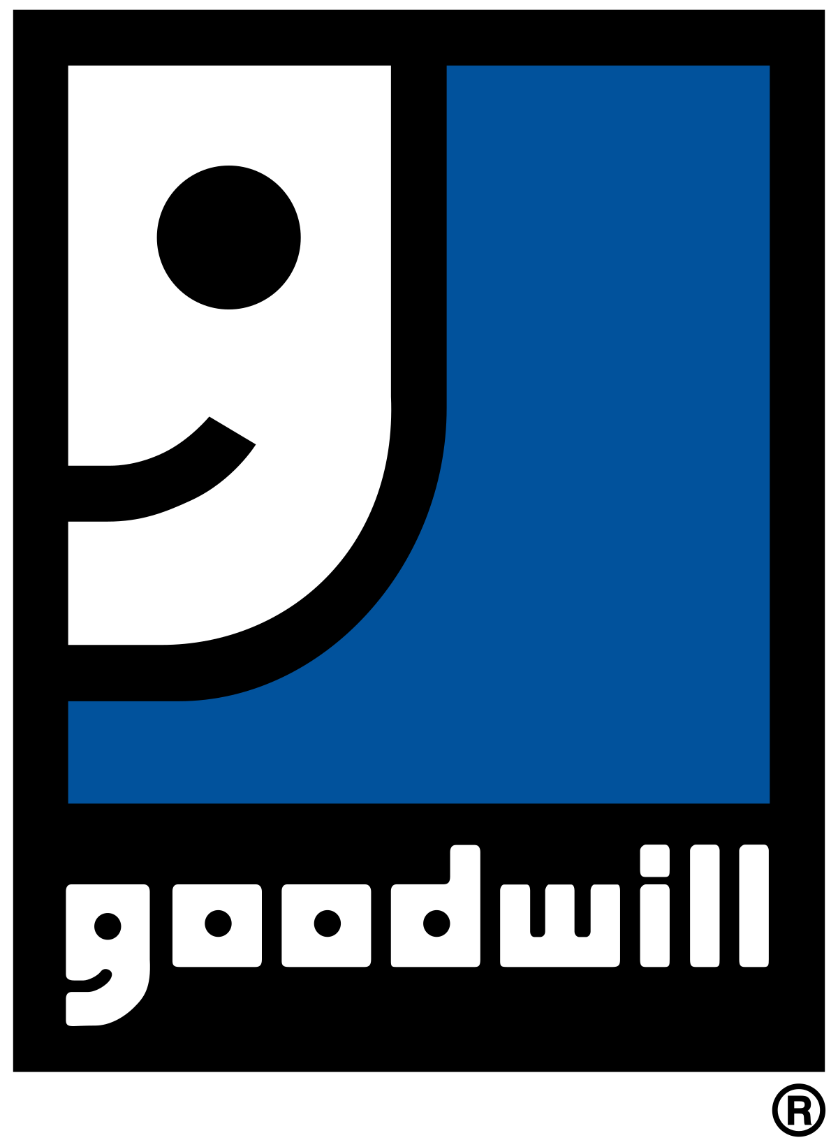 Row of blue square logos with varied designs and typography.