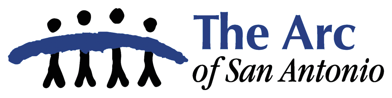 The Arc of San Antonio logo with stylized blue arch design.