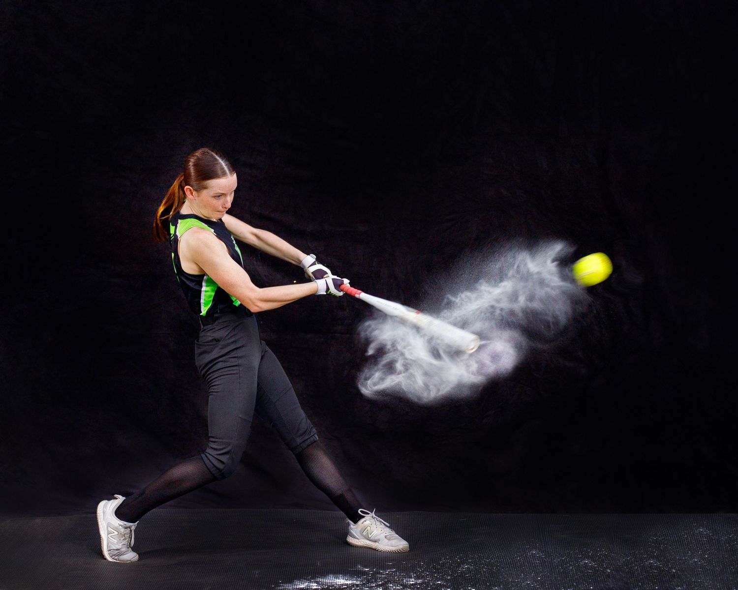 Action sports photography session using powder chalk captured in Bergen County NJ