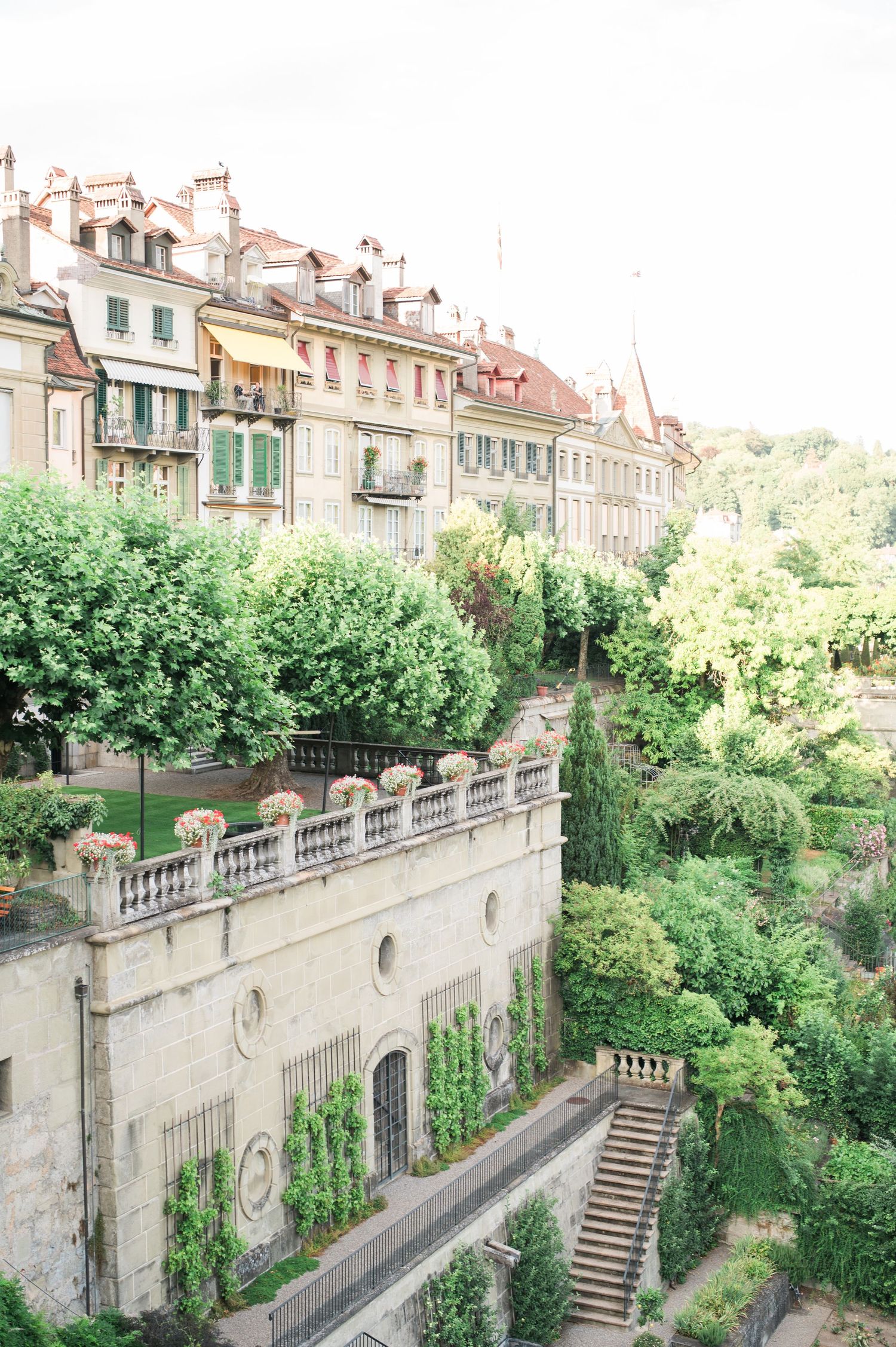 Historic European architecture and gardens photographed during a destination wedding trip
