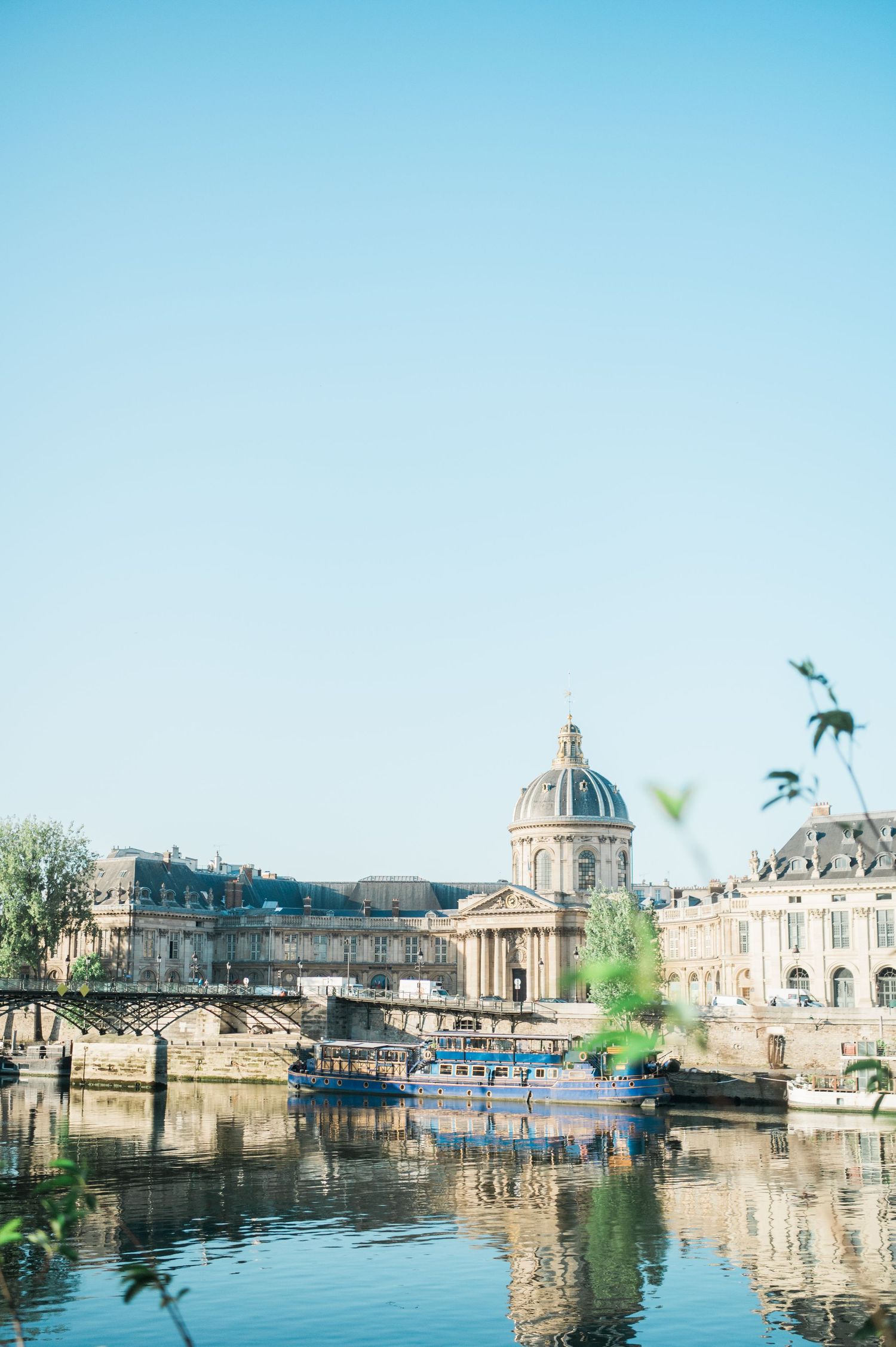 Historic architecture along the Seine River in Paris, France