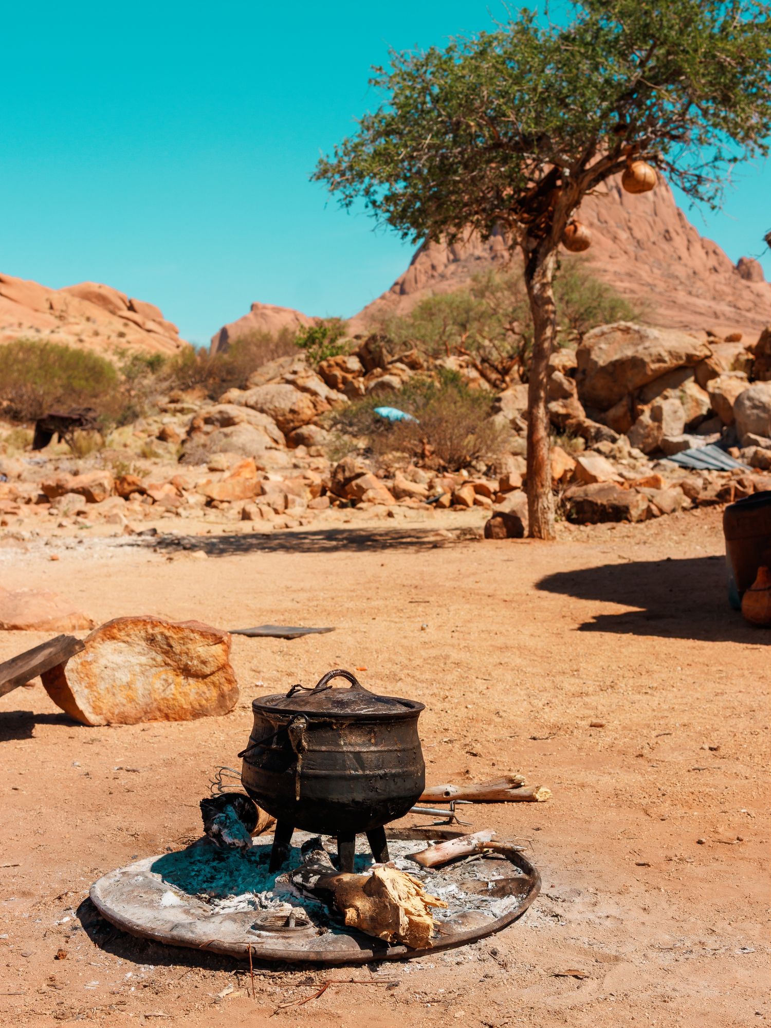 Ovahimba village pot close to Spitzkoppe campsite near usakos
