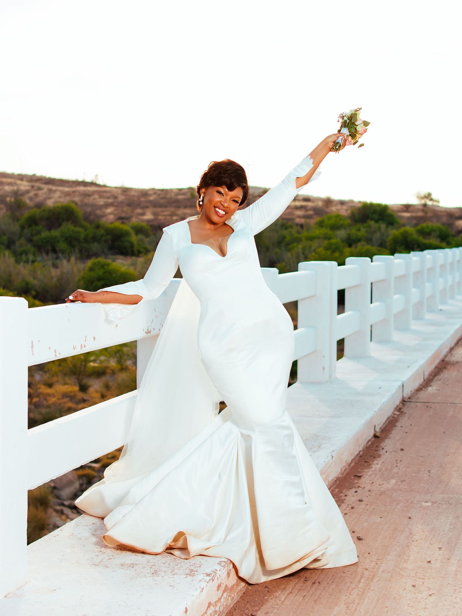 wedding photograph of bride in Gibeon Namibia