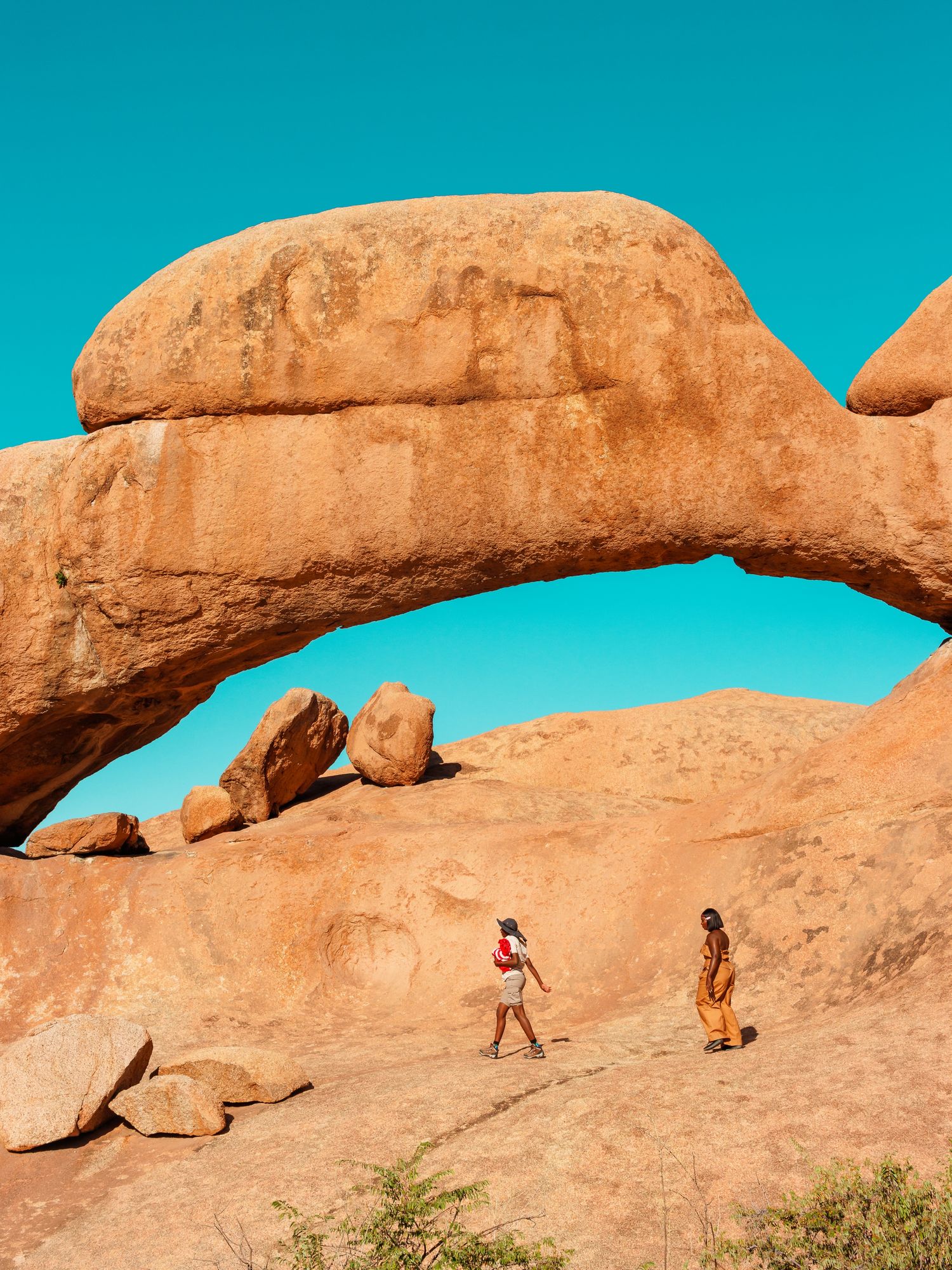 Spitzkoppe rock arch in Namibia near usakos