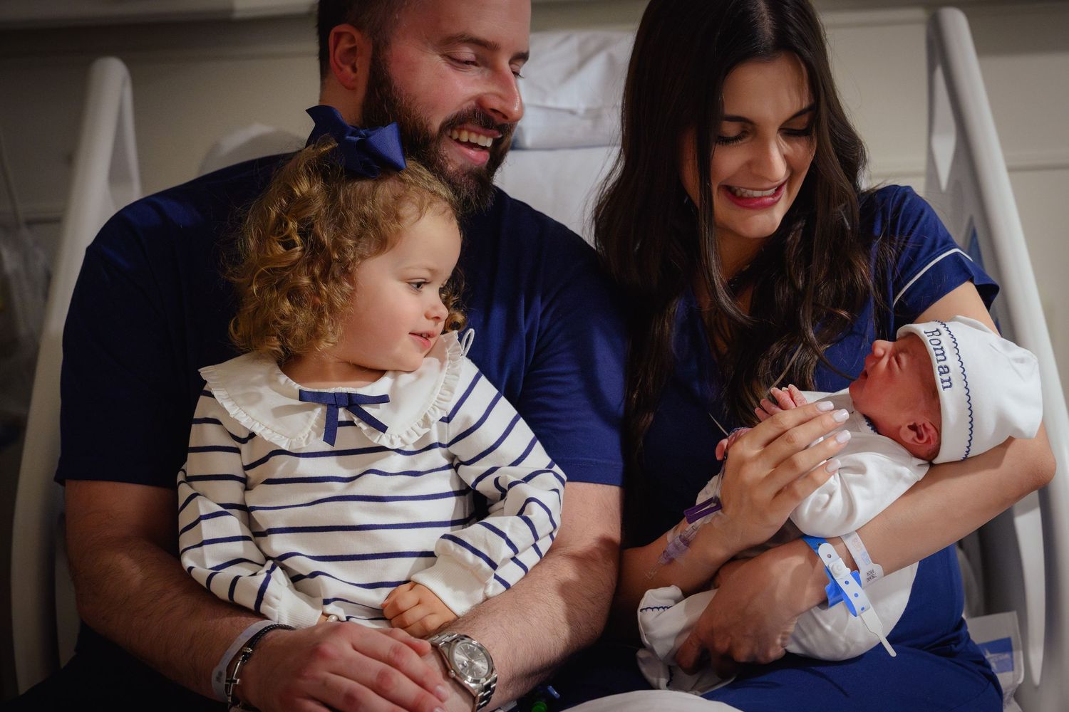 A series of photos showing parents feeding a baby with a bottle in various poses and settings.