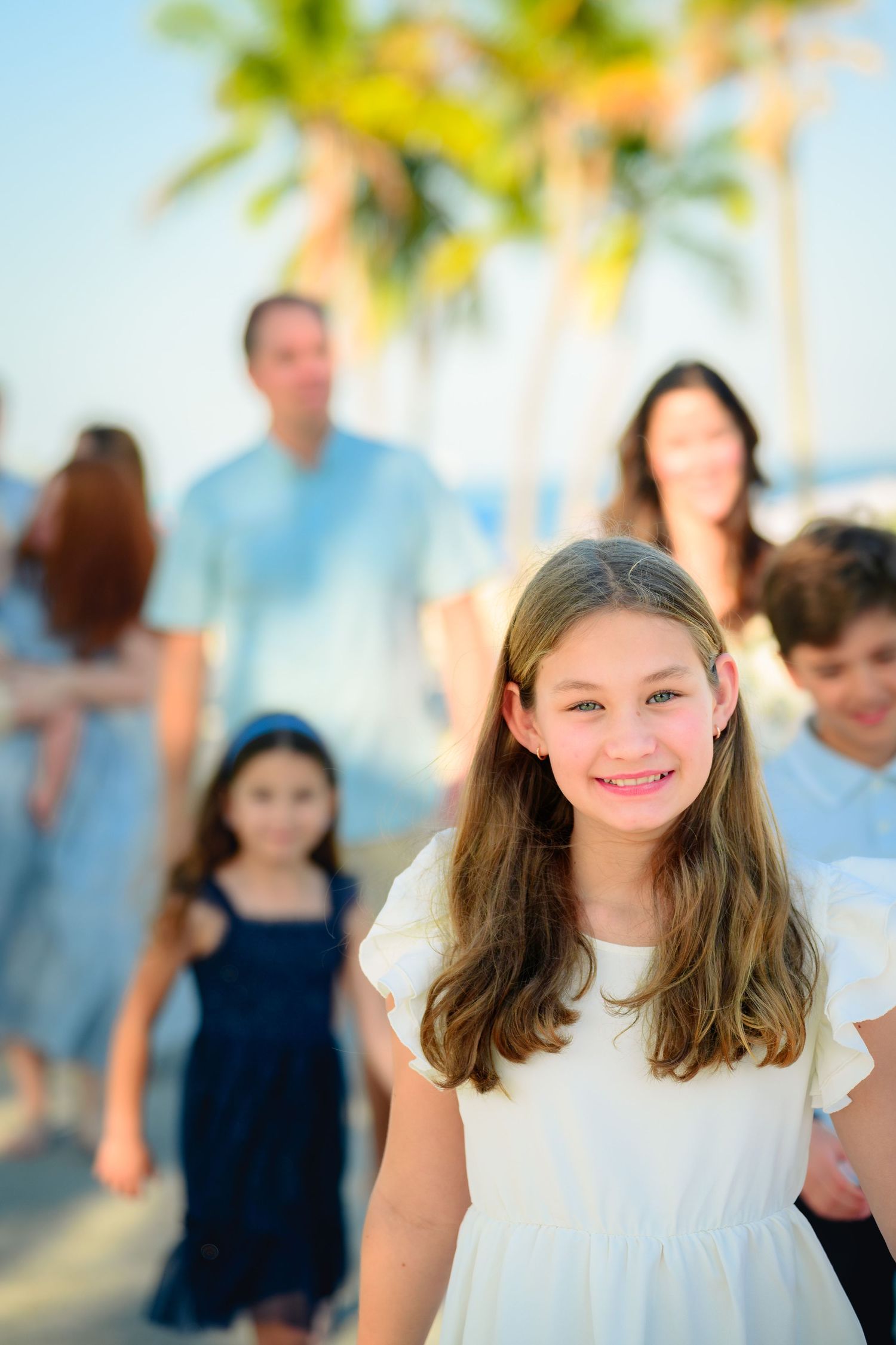 Beach portraits in Key Biscayne, Miami.