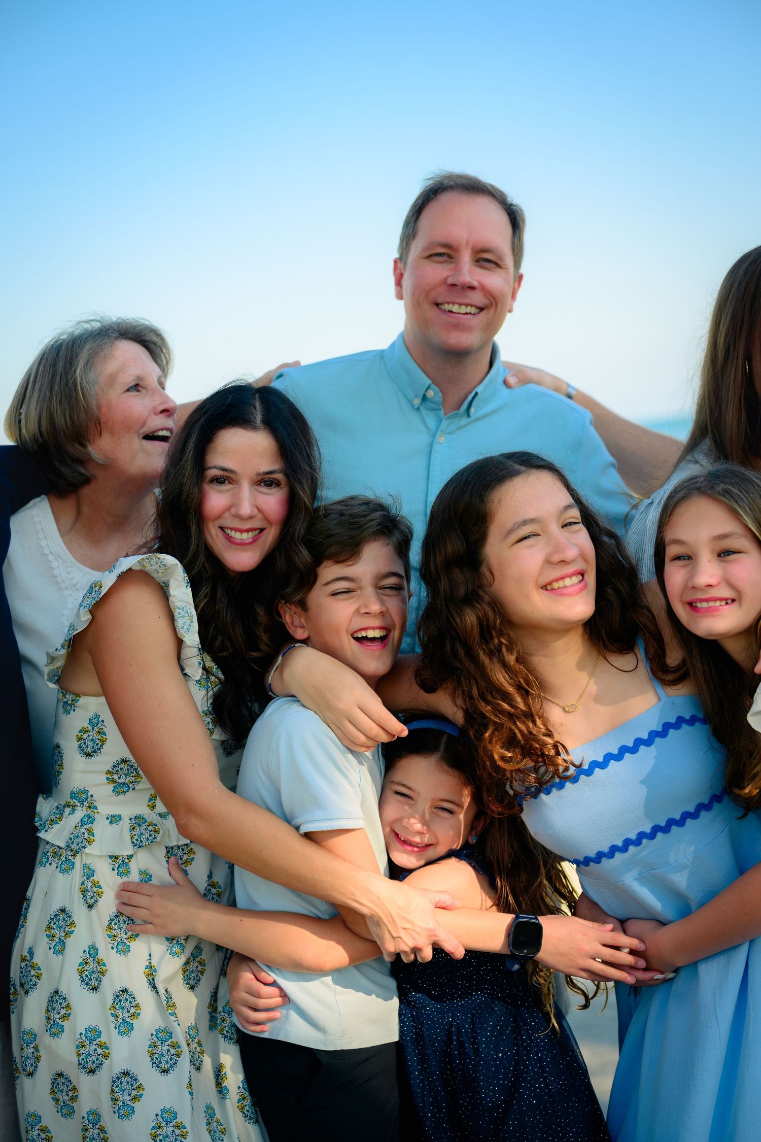 Miami family photographer session at Crandon Park Beach beach portraits.