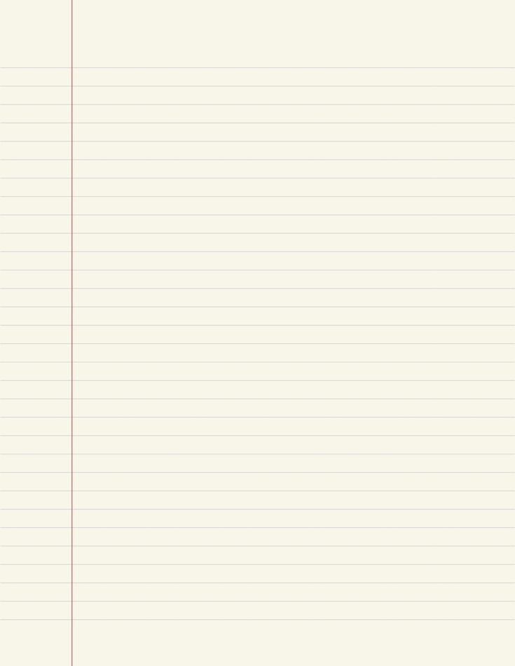 Blank lined notebook paper with red margin line on cream background.