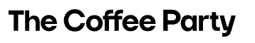 The Coffee Party logo displayed in bold black text on a white background.