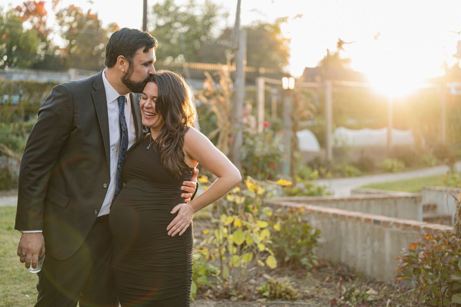 A couple celebrating a baby on the way