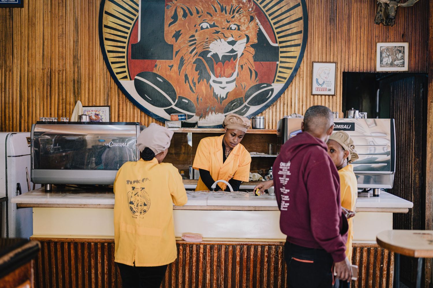 A coffee shop in Addis Ababa, Ethiopia