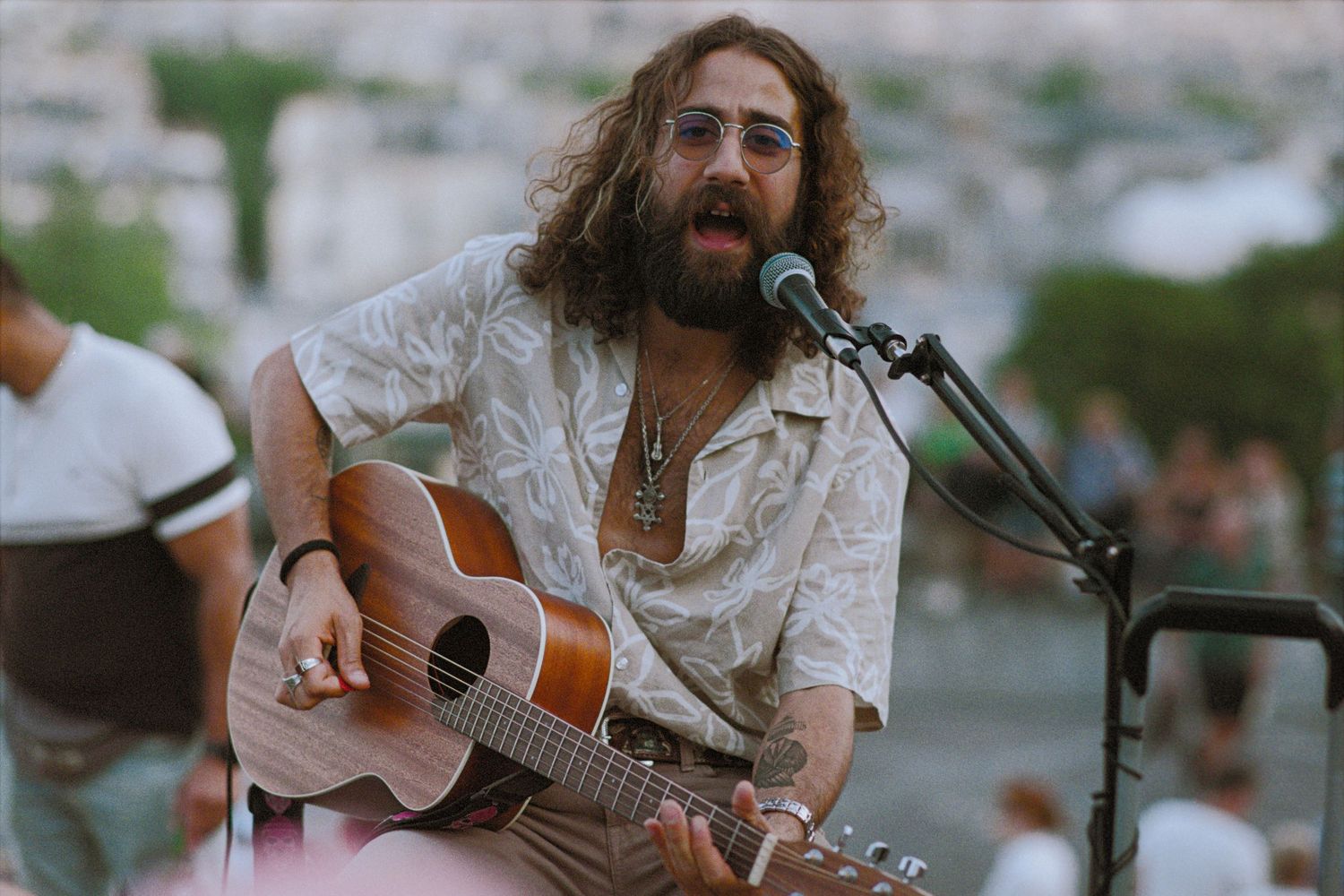 A busker in Paris ,France