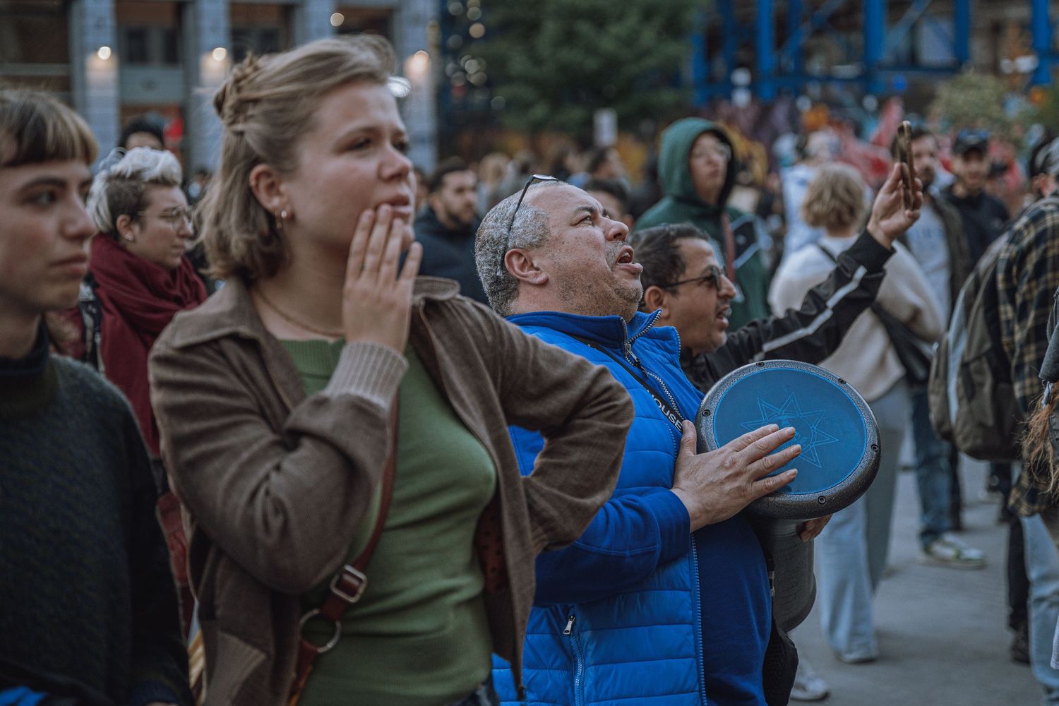 A protest in Brussels, Belgium