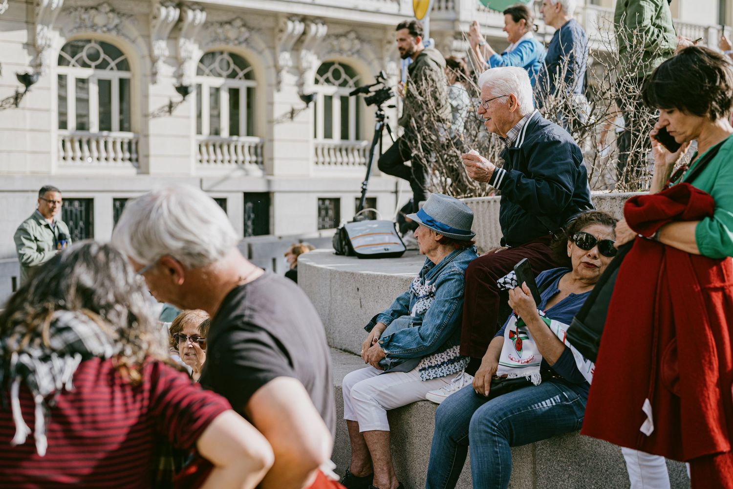 A protest in Madrid, Spain