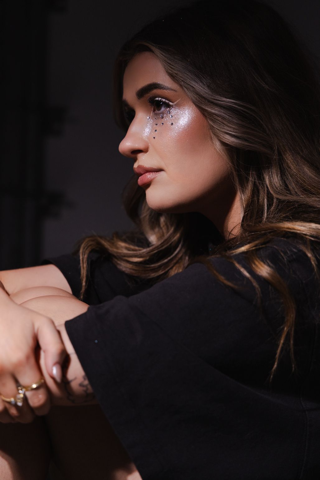 Fashion editorial portrait photography session captured in a private Darwin studio by Julie Françoise Imagery