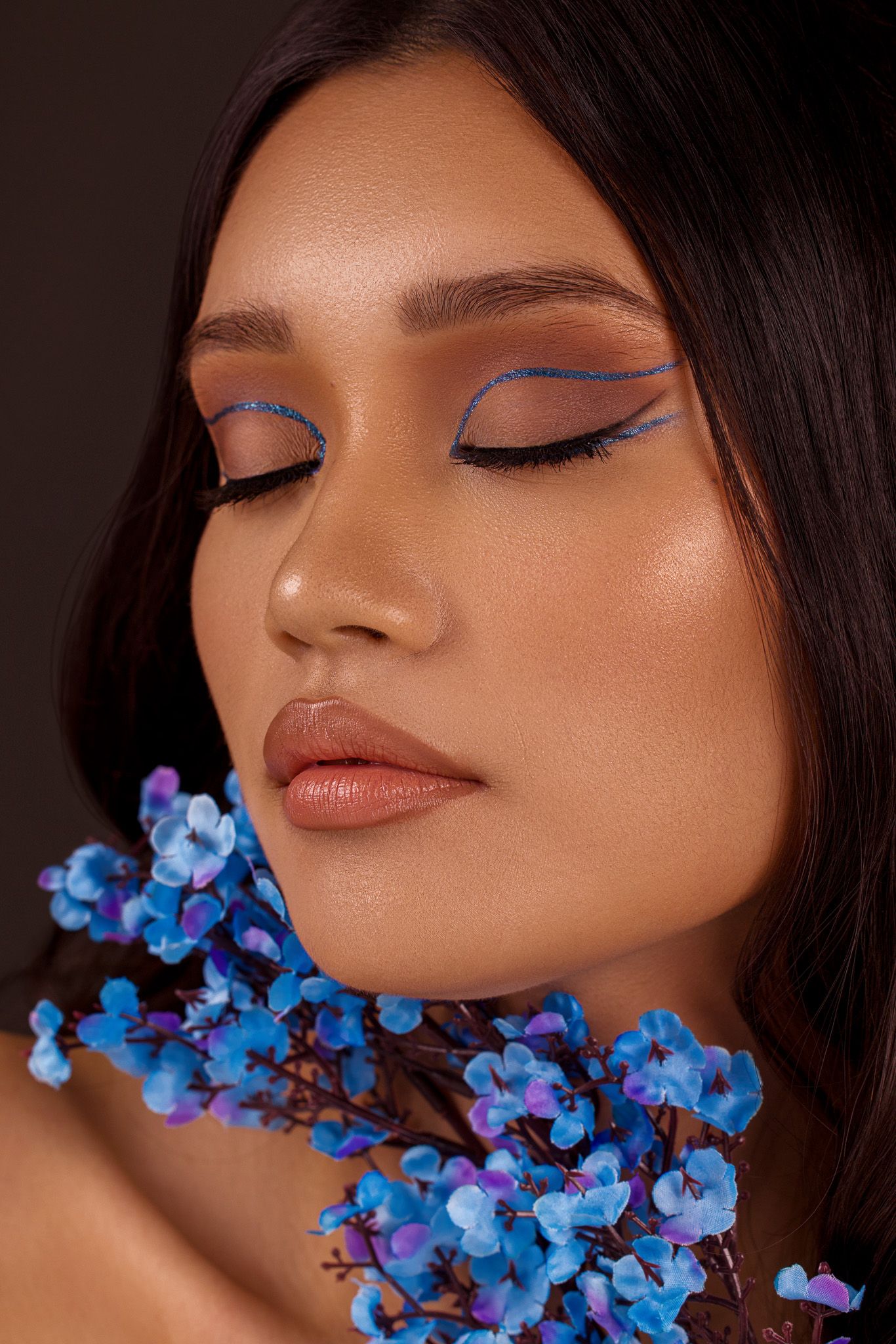 Creative beauty portrait photography session captured in a Darwin studio by Julie Françoise Imagery
