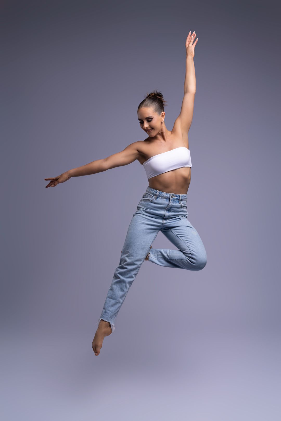 Creative dance portrait photography session captured in a Darwin studio by Julie Françoise Imagery