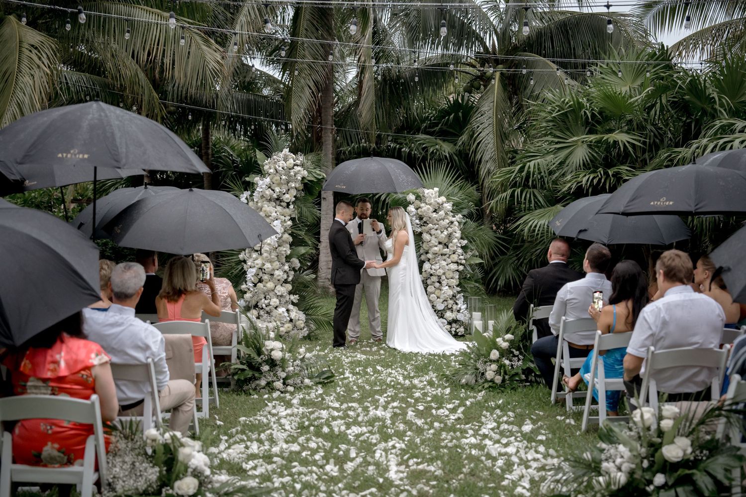Wedding under the rain in Atelier Playa Mujeres, Cancun - Mexico