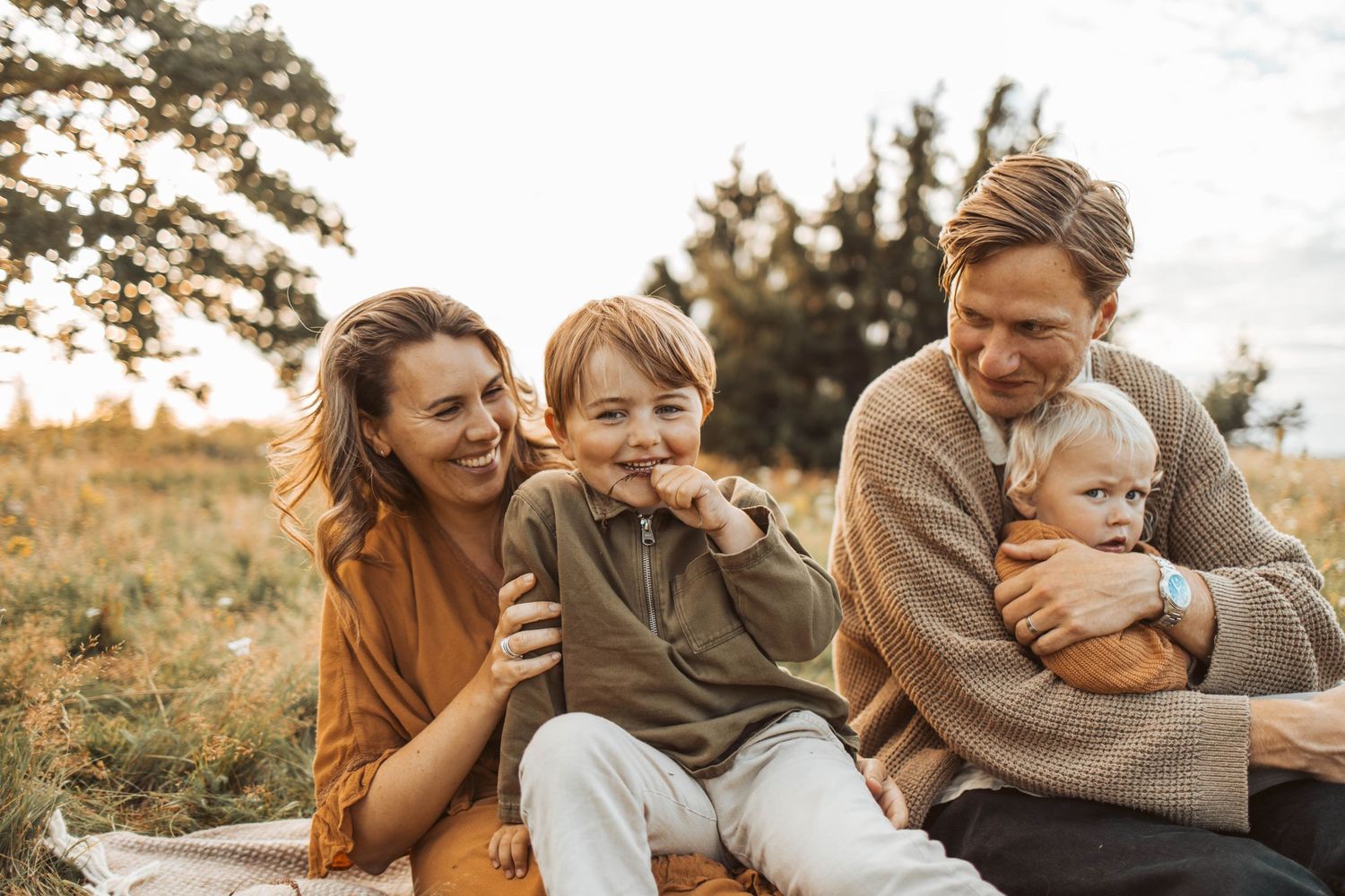 Familjefotogarfering äng.