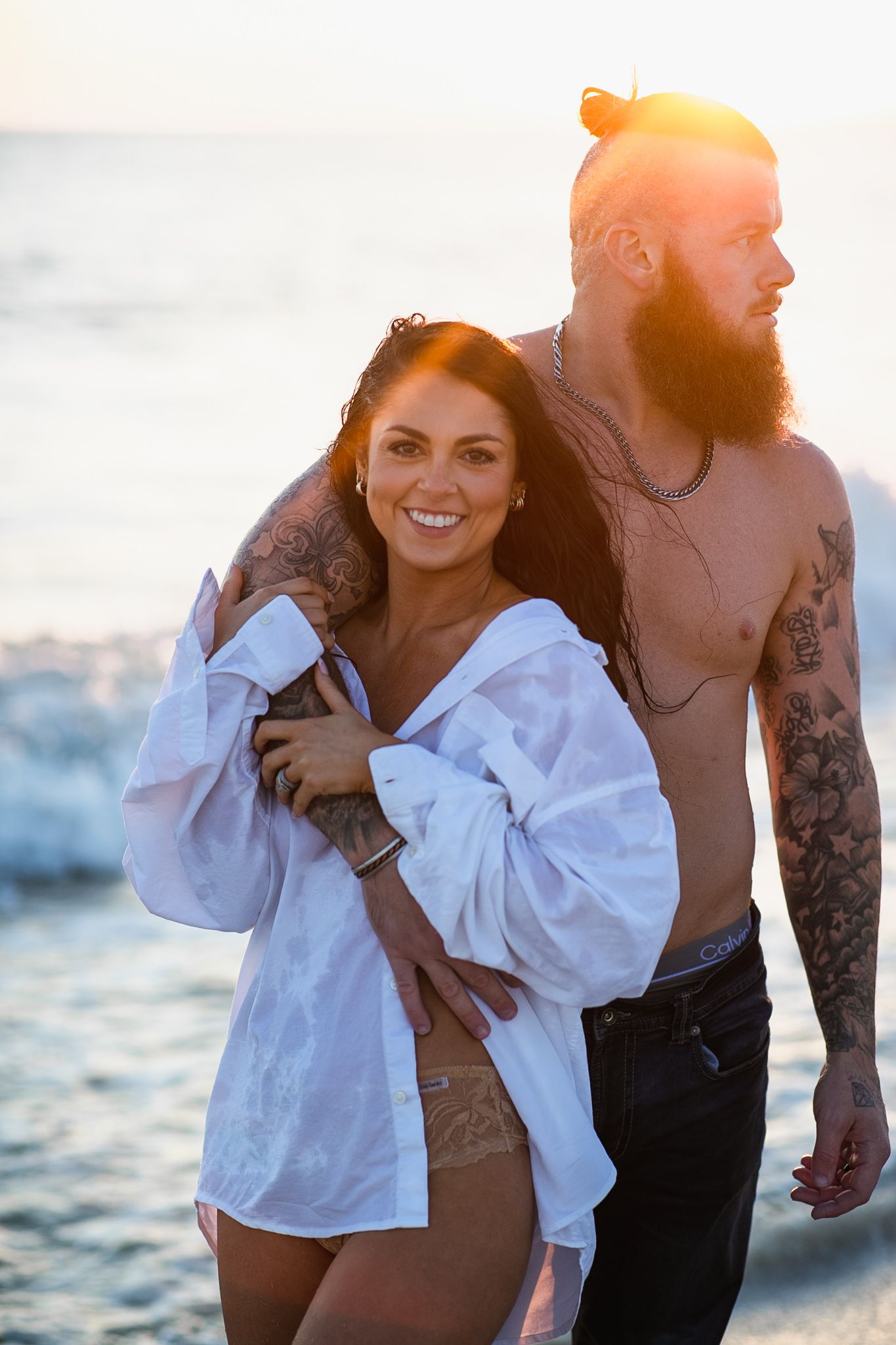 couples session on the beach