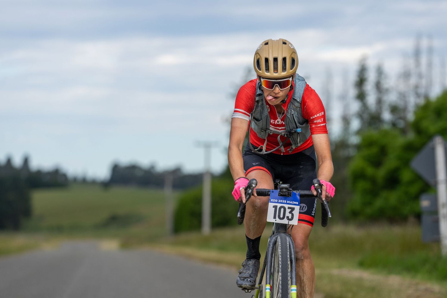 Close up of cyclist on a bicycle