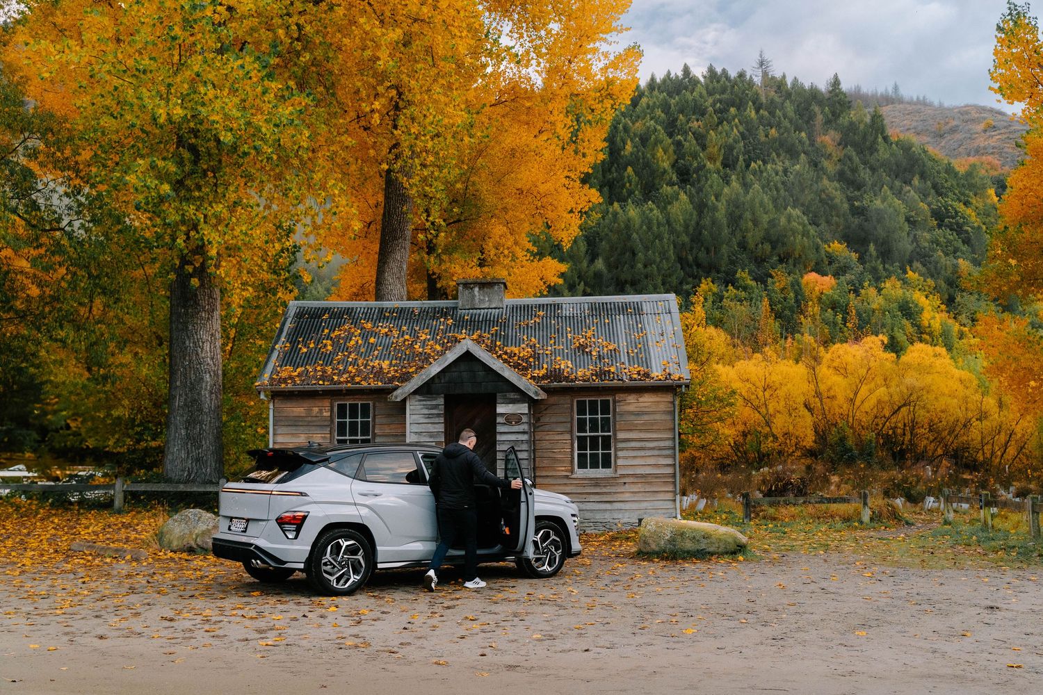 Hyunda Kona photoshoot on arrowtown - Queenstown