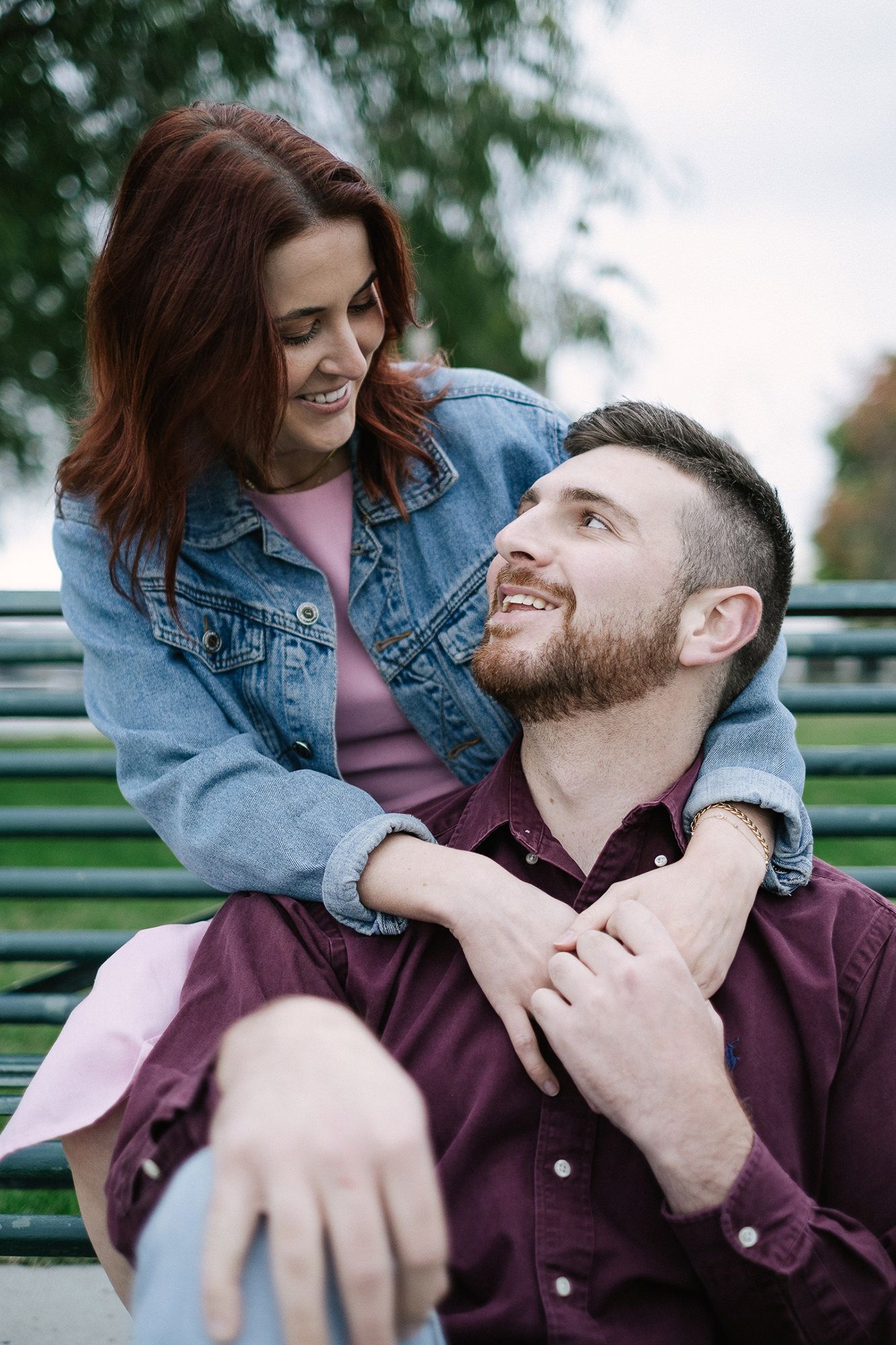 Natural light couples portrait in a Melbourne park