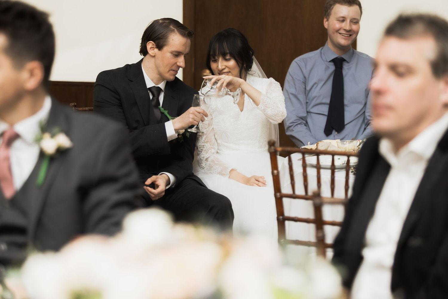 Natural wedding guest reaction