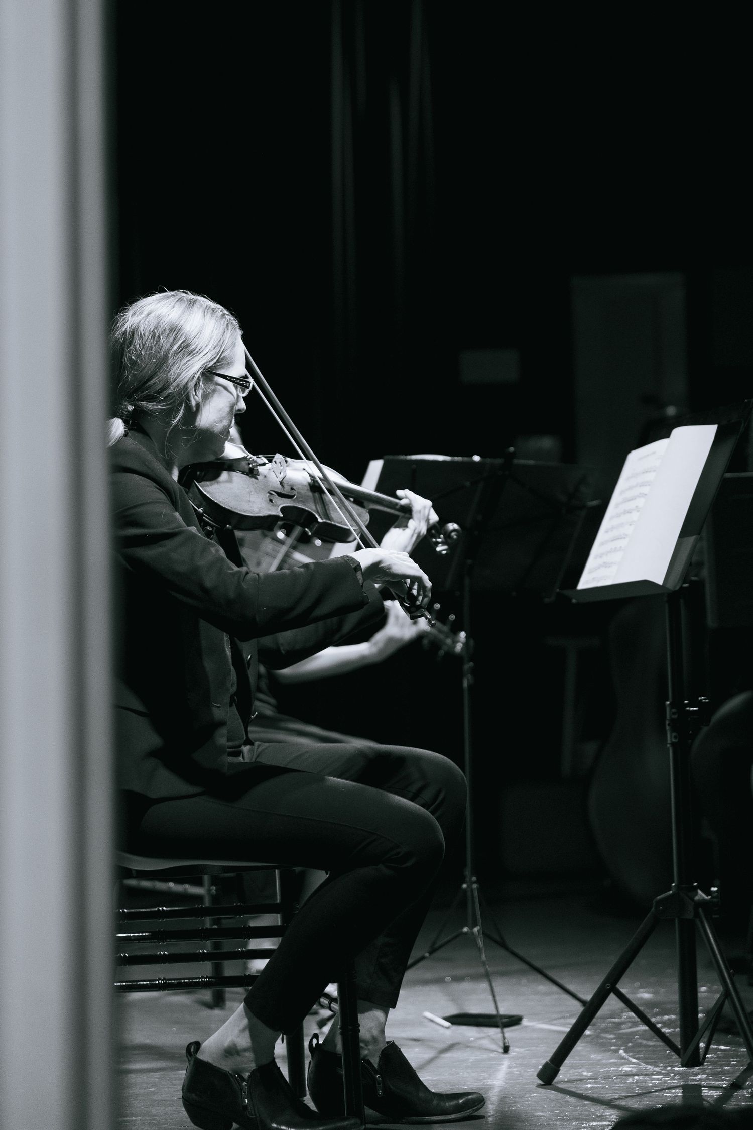 Violin wedding photograph