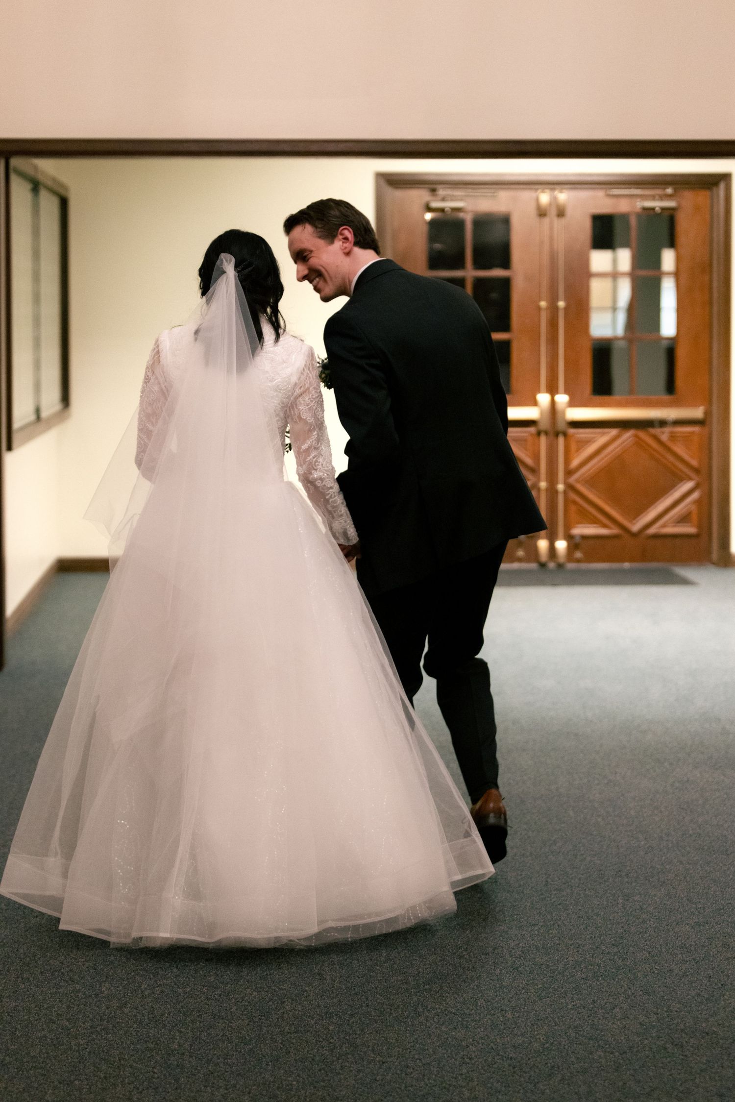 Candid wedding photo