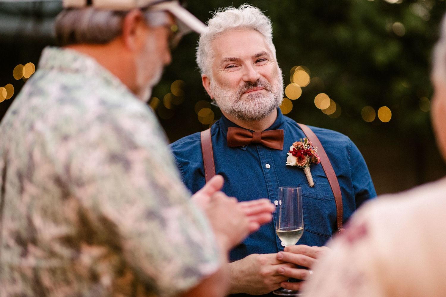 Groom at his wedding.
