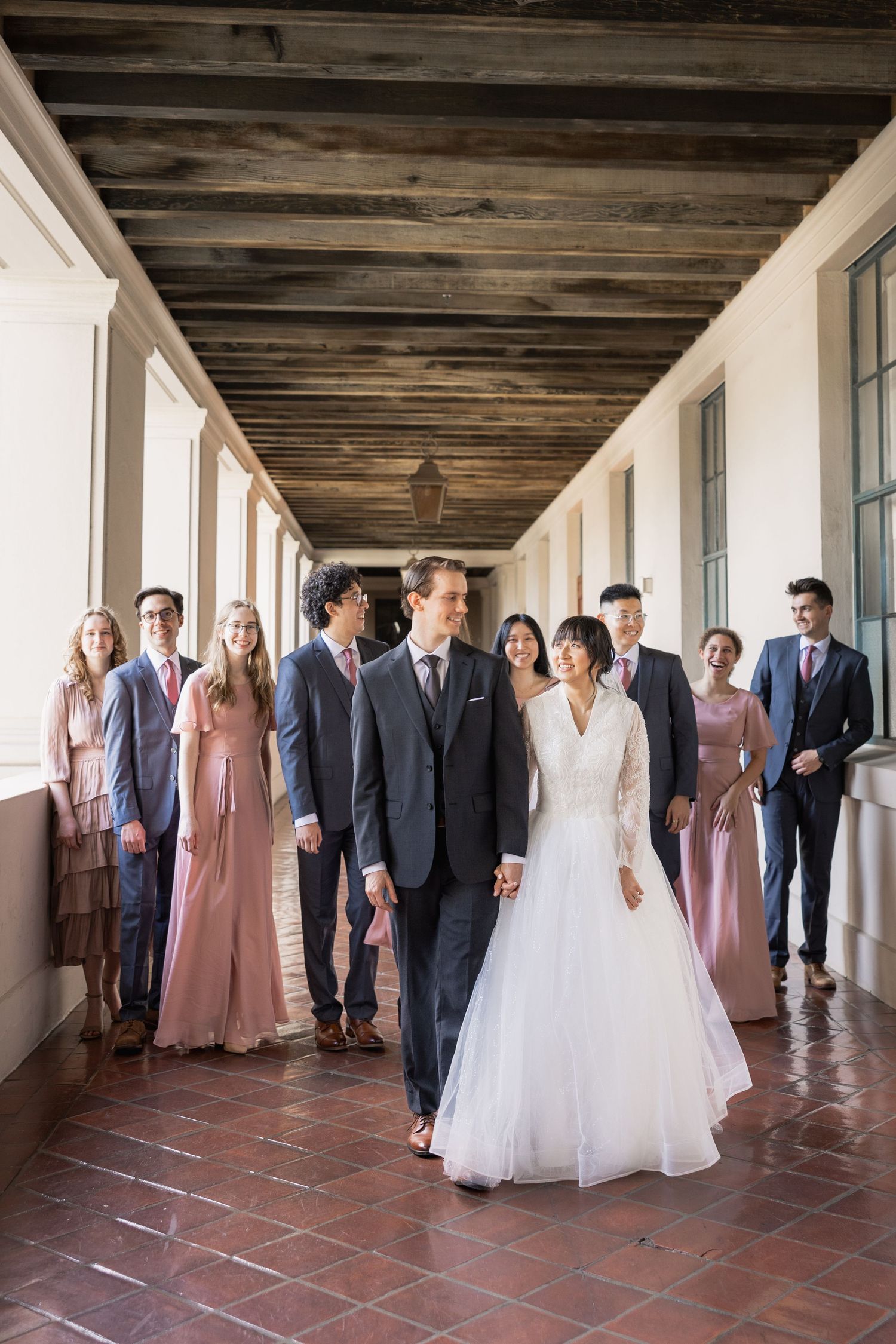 Wedding party Pasadena City Hall