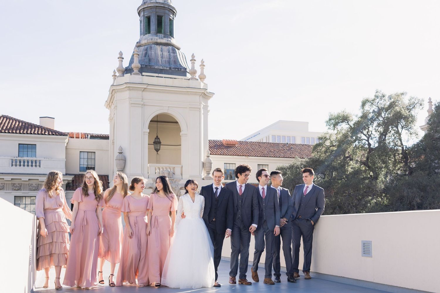 Wedding party Pasadena City Hall