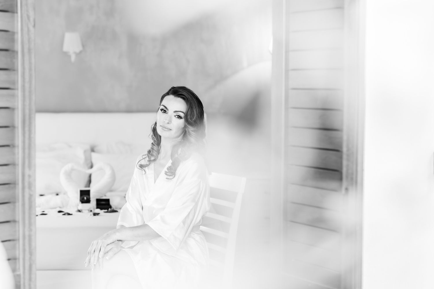 A soft, ethereal collection of wedding preparation photos in muted tones.