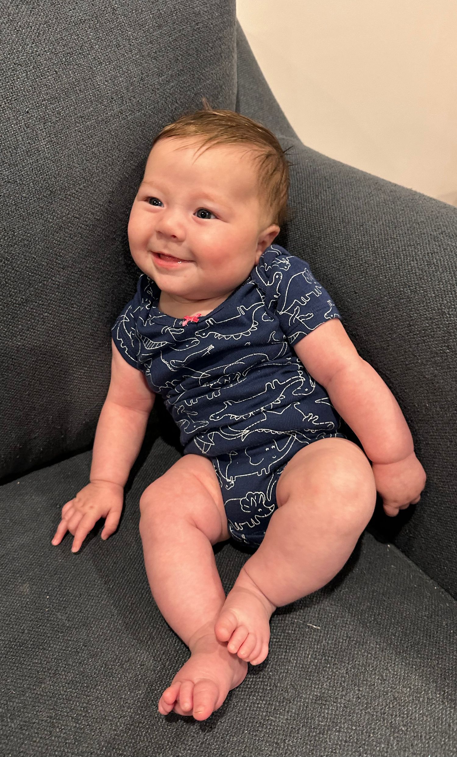 Infant on a couch