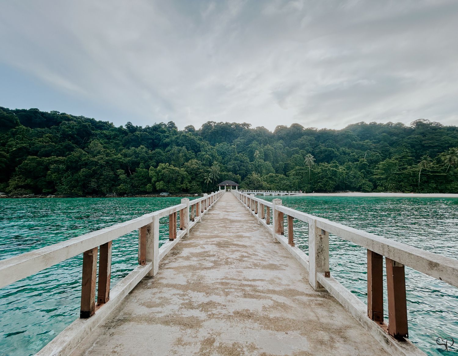 A photo taken by Sara Pang (MSK Productions) of a bridge on Lang Tengah in Malaysia.