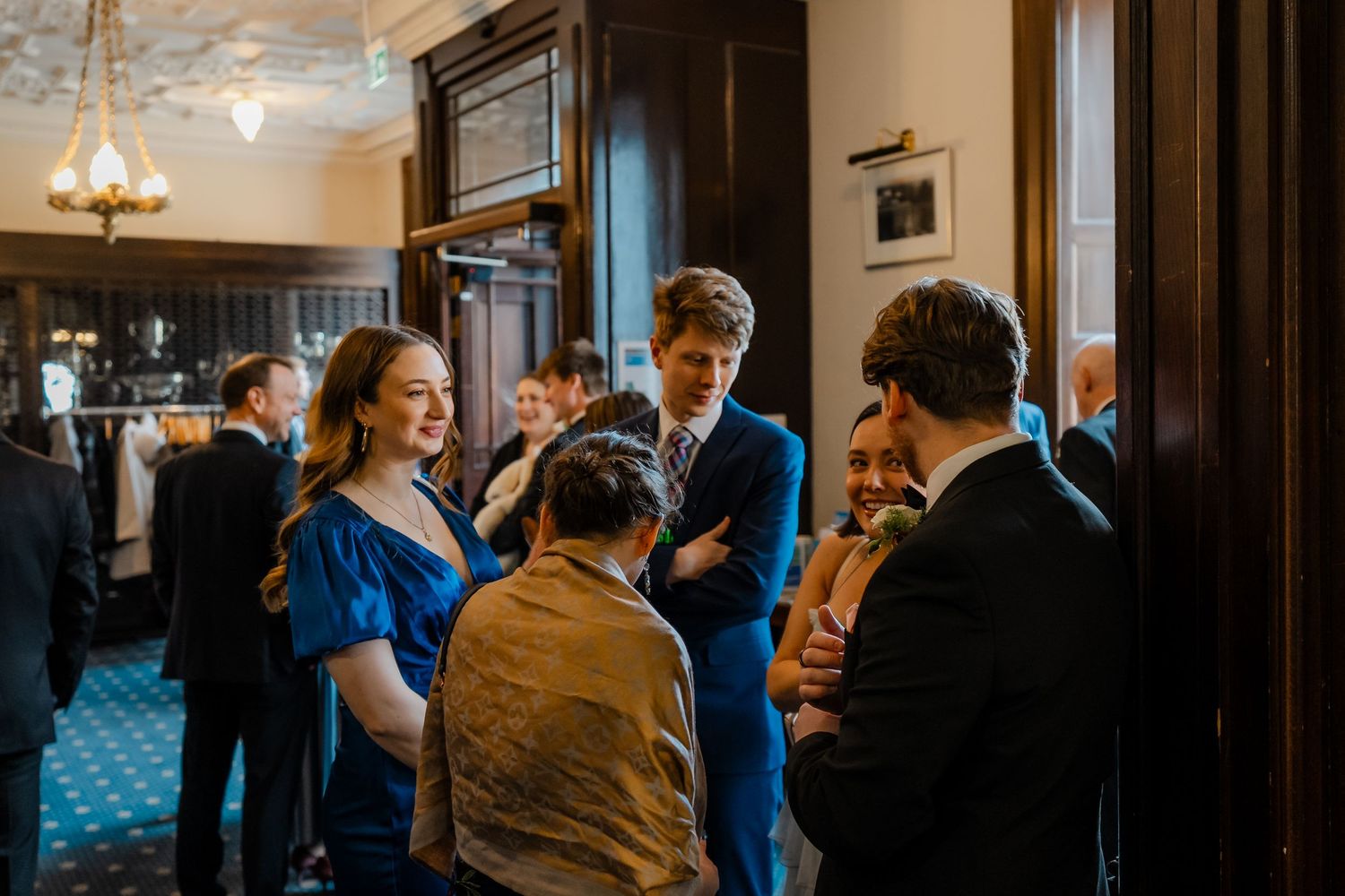 Guests gathering outside York House before ceremony