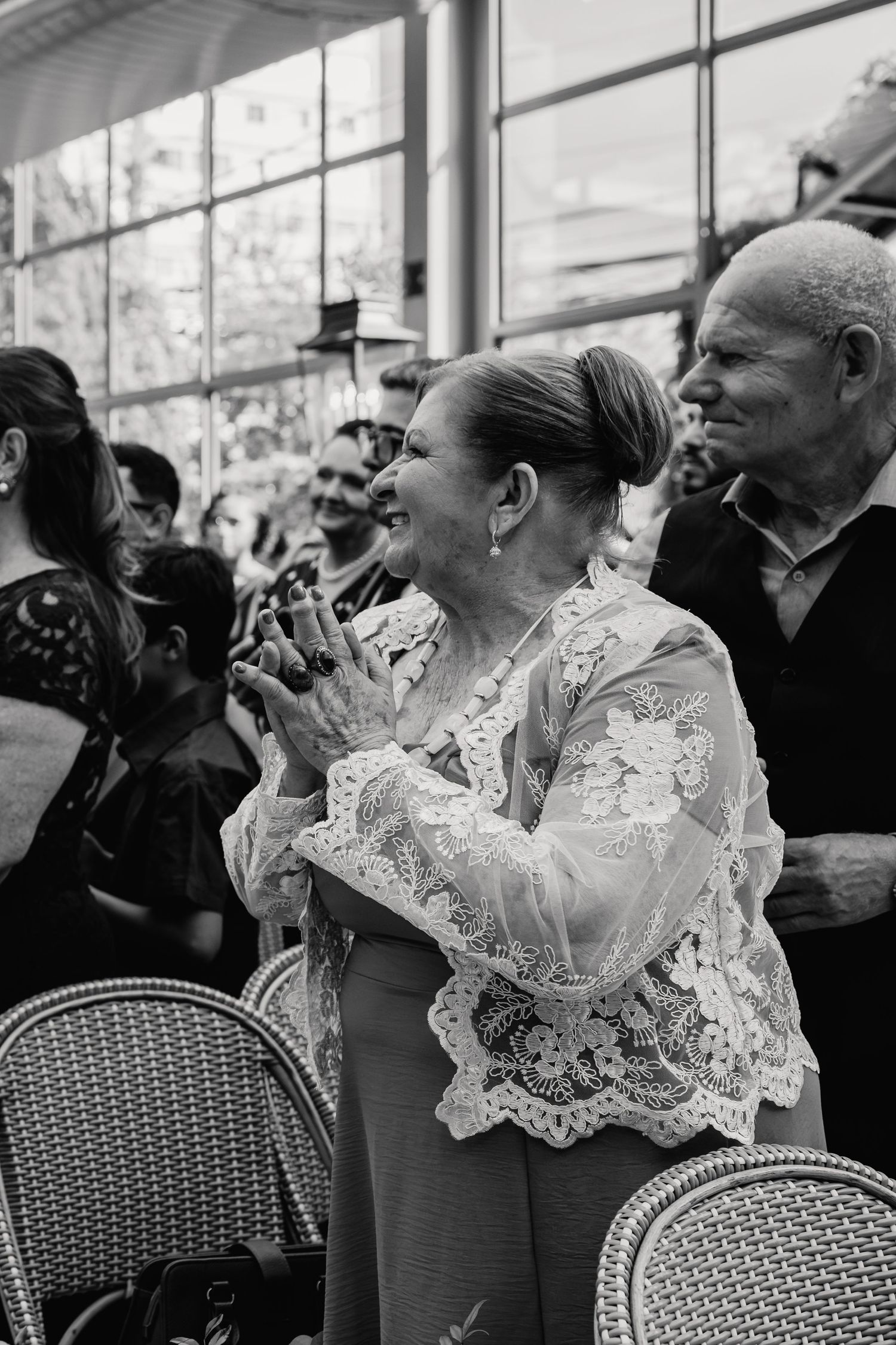 Emotional greenhouse wedding ceremony at Botânico Quintal in São Paulo, Brazil.