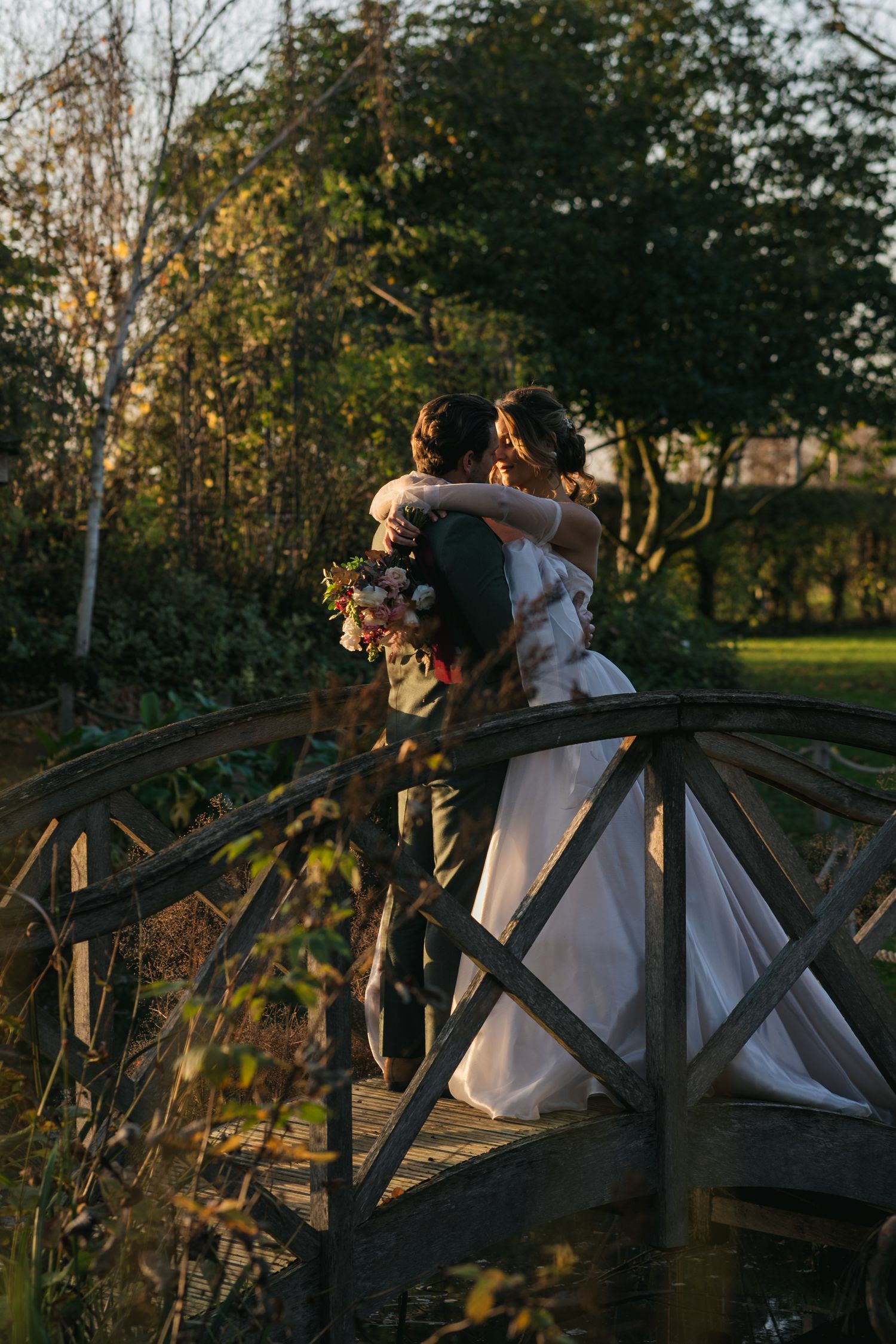 Wedding golden hour portraits at South Farm, captured by @lyfphotos