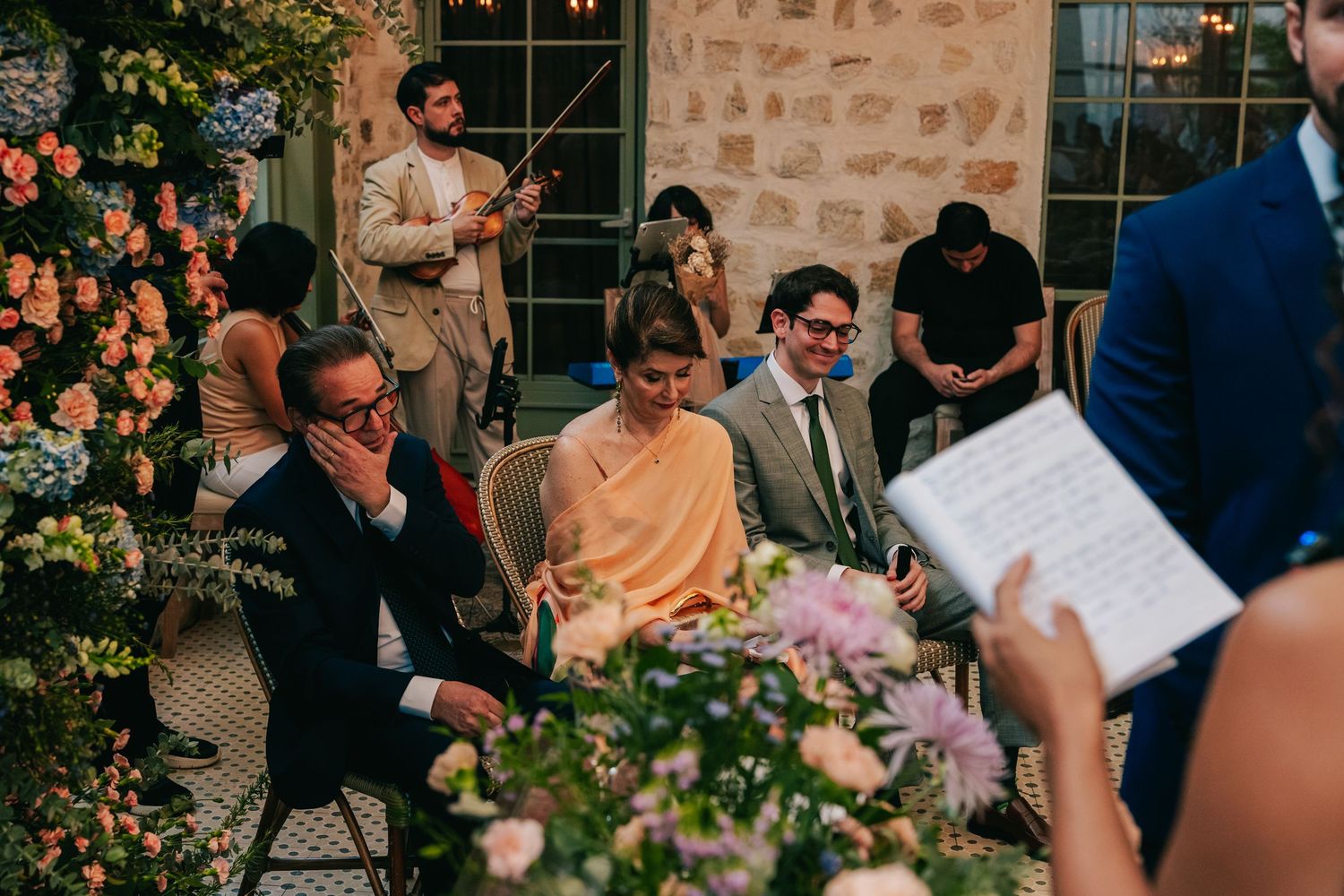 Emotional greenhouse wedding ceremony at Botânico Quintal in São Paulo, Brazil.